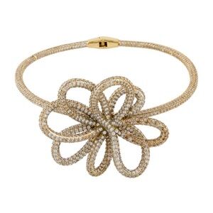 Cult Gaia Gold Pave Flower Choker